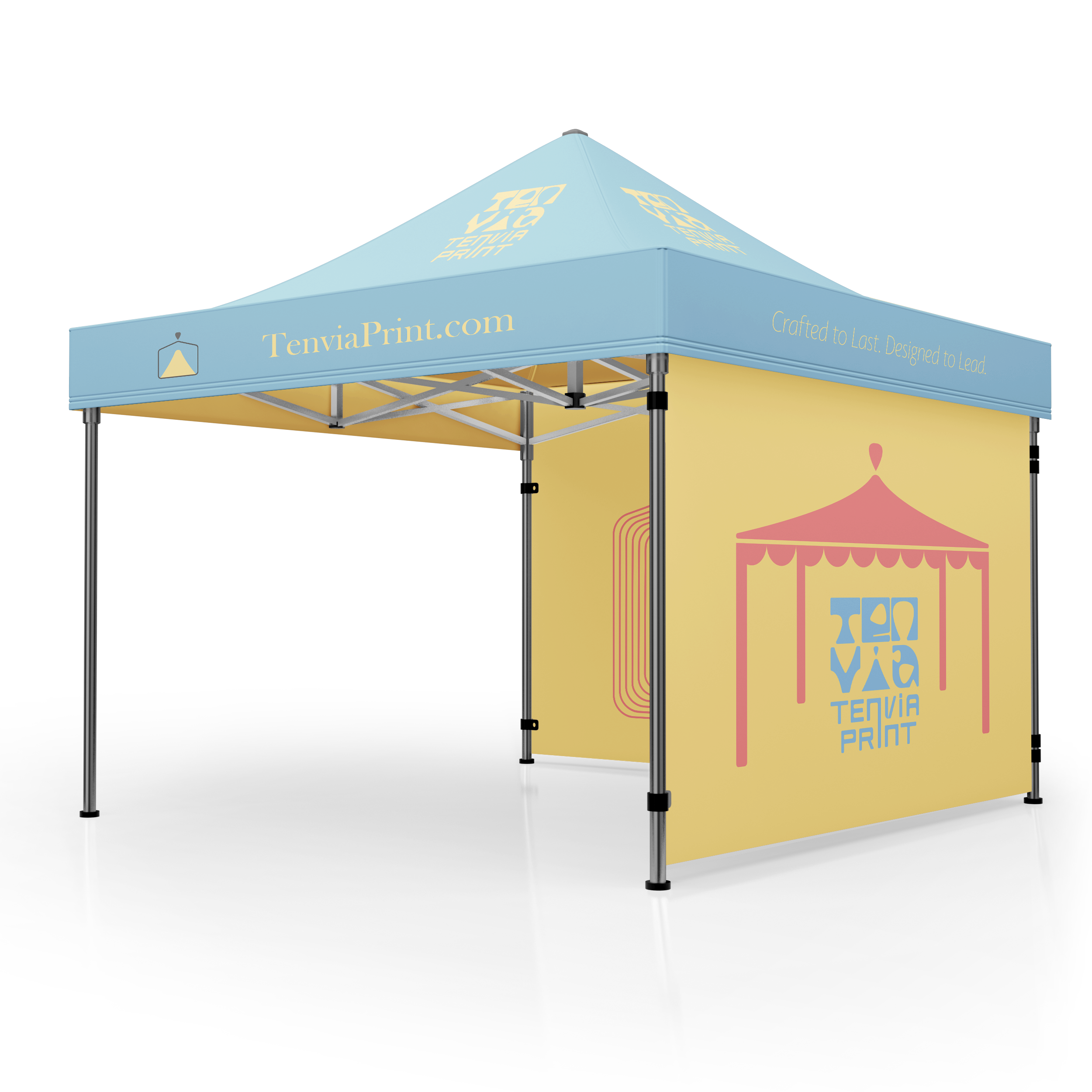 Custom Half Wall Print Canopy - 10x10